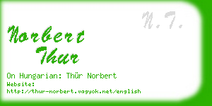 norbert thur business card